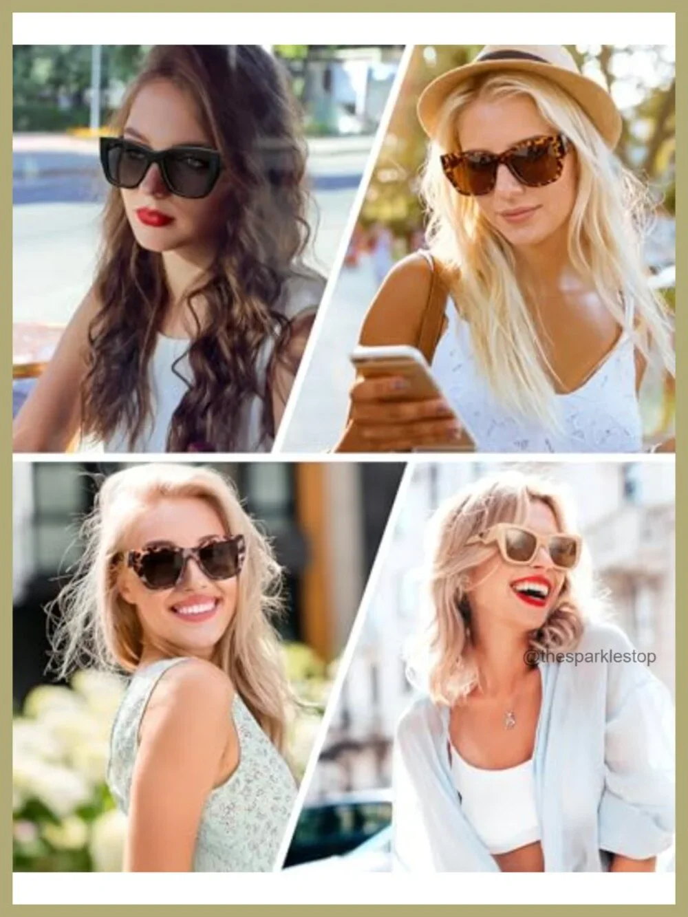 Oversized Square Polarized Sunglasses UV400 Women Retro Trendy Shades